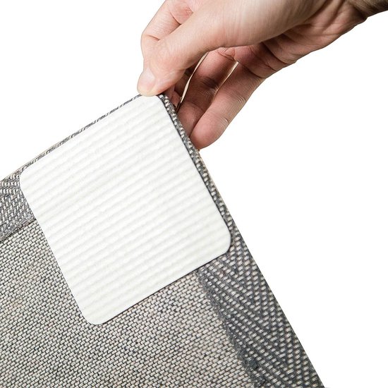 8-teiliges Set Rutschfester Teppichmatten – Vakuum-hafttechnologie – Bruchsicher – Geeignet Für Glatte Böden – Waschbar