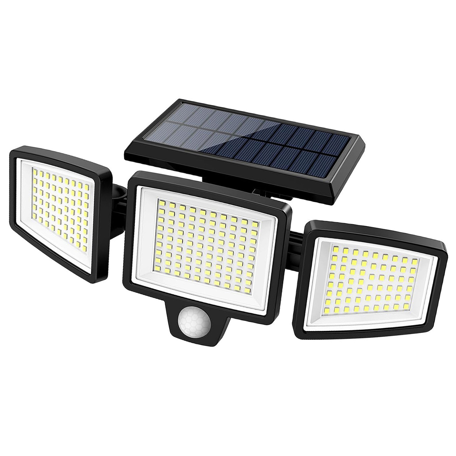 Solar-außenleuchte Mit Bewegungsmelder – Solar-wandleuchte Mit Sensor – Solarenergie – 208 Leds