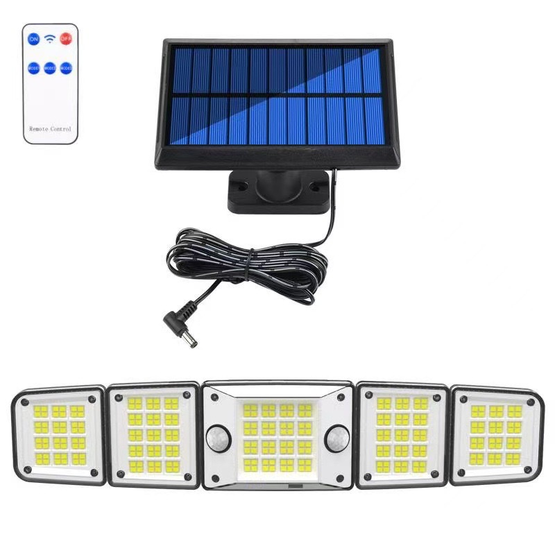 Solar-außenleuchte Mit Bewegungsmelder - Solar-wandleuchte Mit Sensor - Solarenergie - 280 Leds