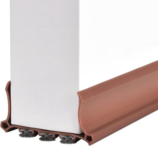 Isolierender Türboden - 98 X 5 Cm Zugluftstopper Für Türen - Geräuschdämmend - Staubdicht - Mäuse- Und Ameisenabweisend (braun)