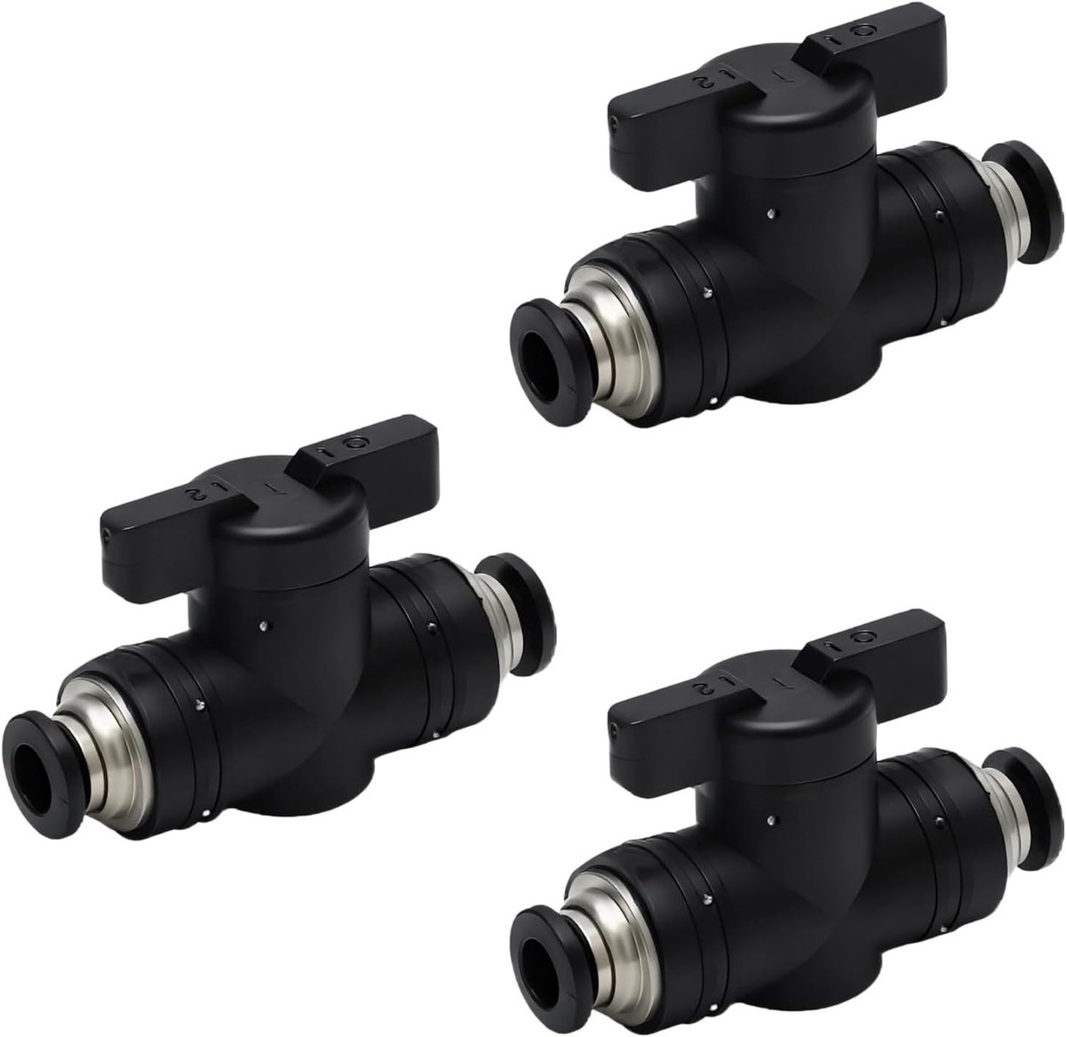 Set Mit 3 Pneumatischen Anschlüssen, 6-mm-luftdruckregler Mit Schnellanschluss, Geeignet Für Werkstatt Und Auto, Ideal Für Druckluftleitungen Und -schläuche