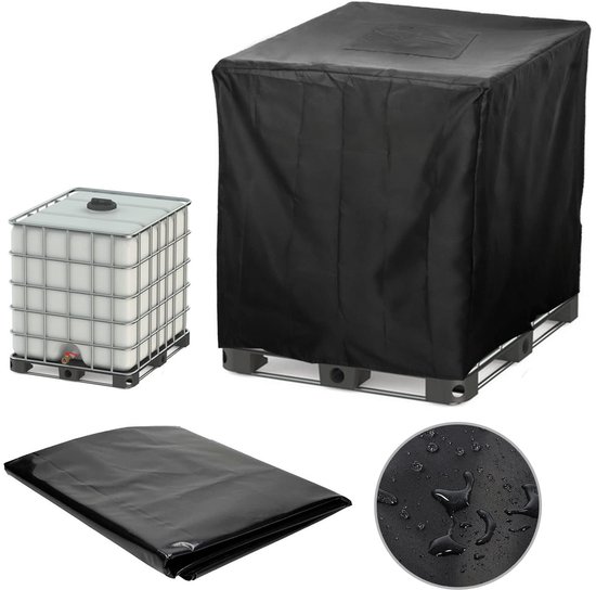 Schutzhülle Für 1000-liter-wassertanks (schwarz), Wasserdichte Und Uv-beständige Oxford-gewebe-sonnenschutzabdeckung Für Ibc-tanks.