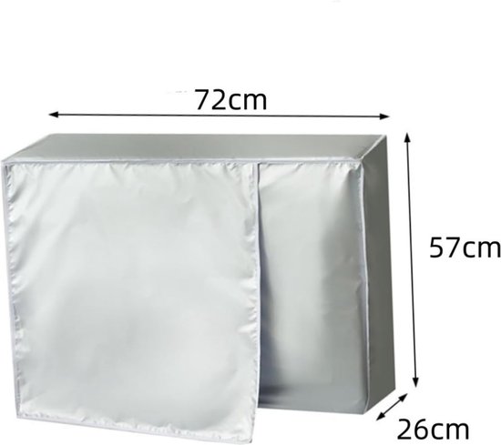 Wasserdichte Schutzhülle Für Außengeräte Von Klimaanlagen, 72 X 26 X 57 Cm, Silberfarbenes Polyester