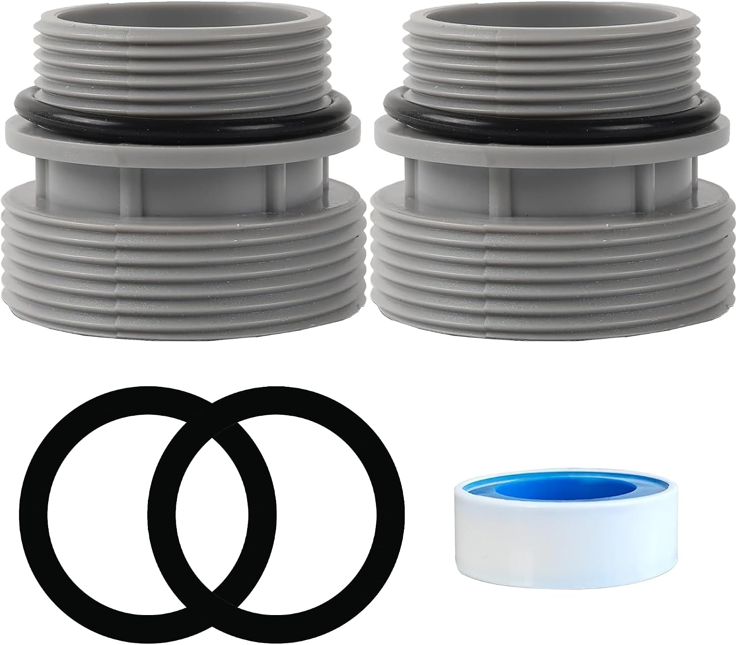 (2er-pack) Filterschlauch-umrüstsatz - Der Adapter Für Bodenpools Verbindet 40-mm-schläuche Mit Standard-filteranschlüssen Von 1-1/4 Zoll Oder 1-1/2 Zoll.