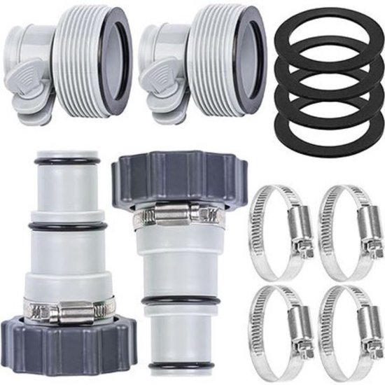 2-teiliges Set, Anschlussset, Wasserpumpen-schlauchadapter, Schwimmbad-schlauchadapter Mit Innenverbinder, Einfache Installation Ihres Schwimmbadschlauchs, 32–38 Mm
