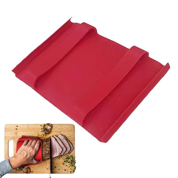 Silikon-topfgriffschutz, Lebensmittelechte, Rutschfeste Griffhülle, Verbrühungsschutz-handclip, Grillen, Backen, Mikrowelle (rot)