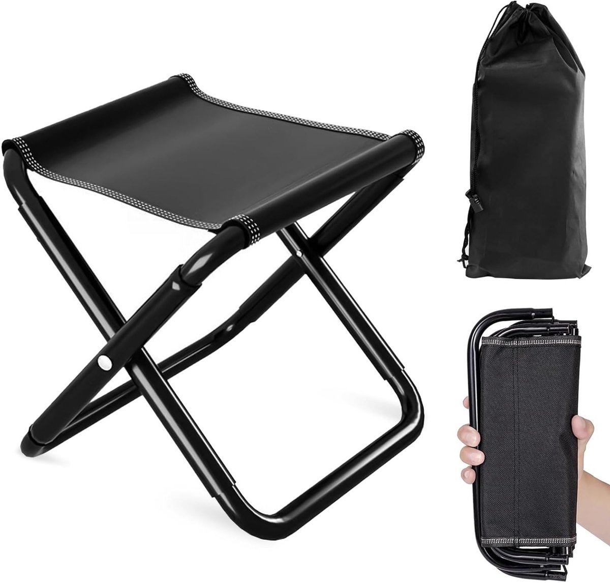 Tragbare 30 Cm Outdoor-fußstütze, Faltbarer Campingstuhl Mit Tragetasche, Ideal Für Garten, Angeln Und Strandaktivitäten