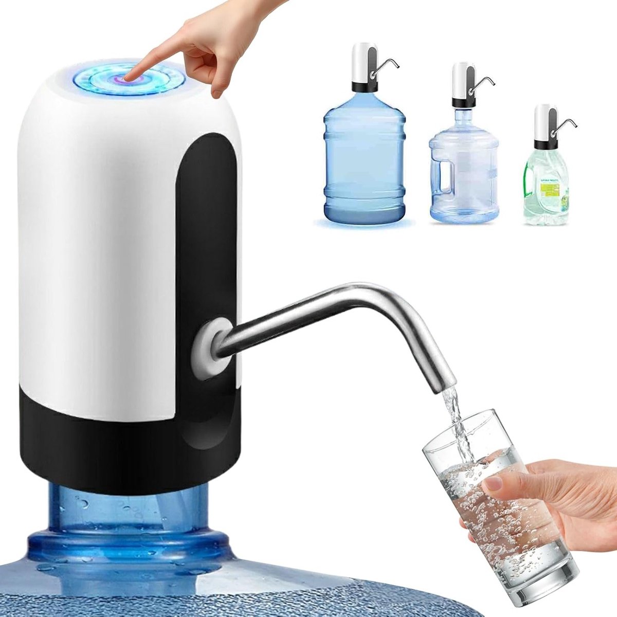 Tragbarer Elektrischer Wasserspender, Geeignet Für Flaschenwasser, Ideal Zum Kochen, Campen Und Für Den Bürogebrauch.