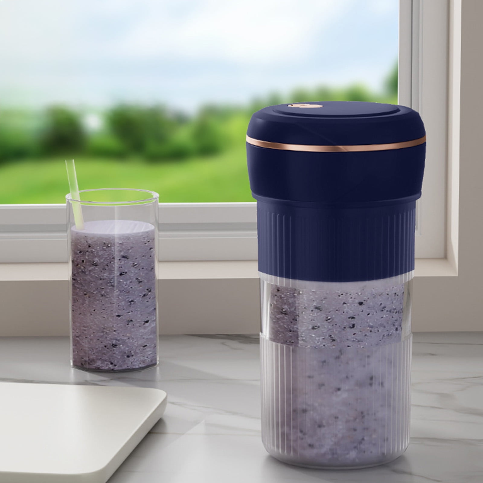 Entsafter – Mini-mixbecher – Smoothie-maker – Obst- Und Gemüse-smoothie-mixer Mit 6 Klingen – Für Reisen, Fitnessstudio Und Die Reinigung Zu Hause