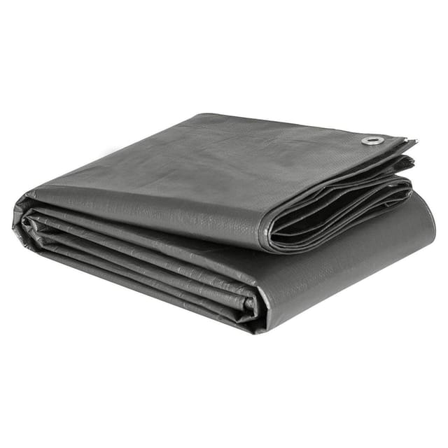Abdeckplane Gewebeplane Bootsplane Grau grau 3x4m - Woltu