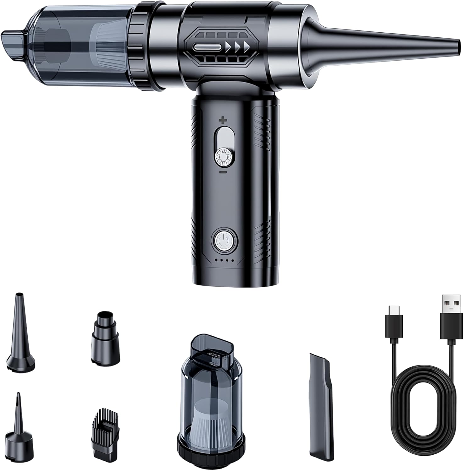 Tragbarer, Kabelloser Autostaubsauger – 12000 Pa, Wiederaufladbares Mini-modell – Staubbehälter – Ventilator – Handpumpe – Multifunktionales Reinigungswerkzeug – Für Zuhause