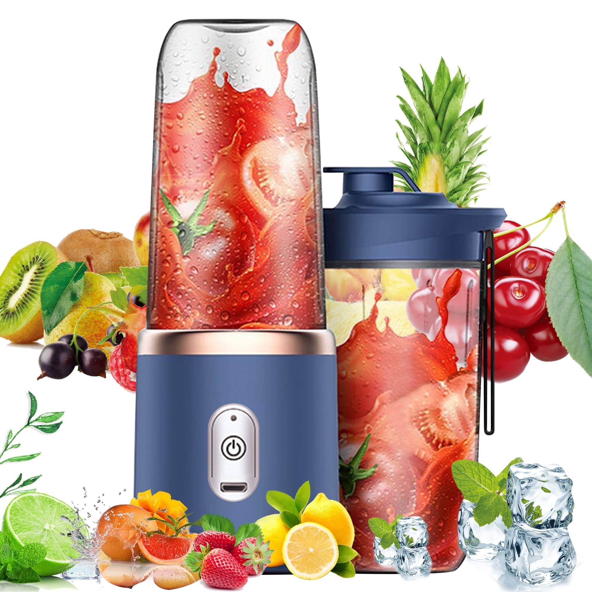 Tragbarer Persönlicher Entsafter, Geeignet Zur Zubereitung Von Smoothies Und Säften, Wiederaufladbarer Mini-mixbecher In Kugelform.