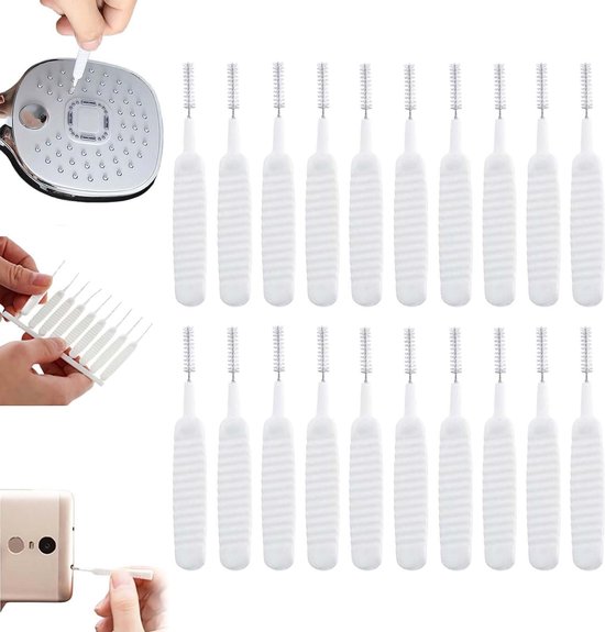 100-teiliges Set Anti-schwall-abflussbürsten Für Duschabflüsse, Wasserhähne, Sprühdüsen, Strohhalme, Vergaserrohre Und Kleine Öffnungen – Weiß
