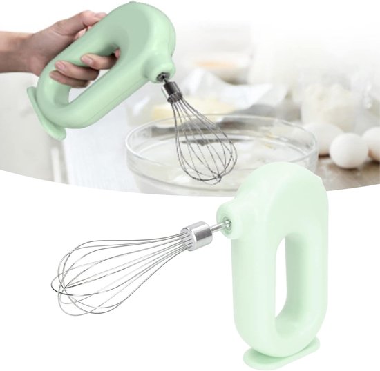 Kabelloser, 4-stufiger, Per Usb Aufladbarer Elektrischer Handmixer Und Milchaufschäumer (grün)