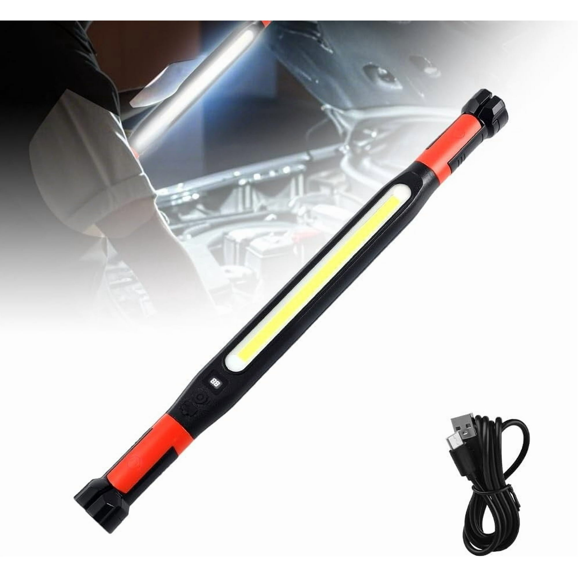 Wiederaufladbarer Magnetischer Led-arbeitsscheinwerfer, Mechanische Motorraumleuchte Für Autoreparaturen, Garagen Und Haushaltsbeleuchtung