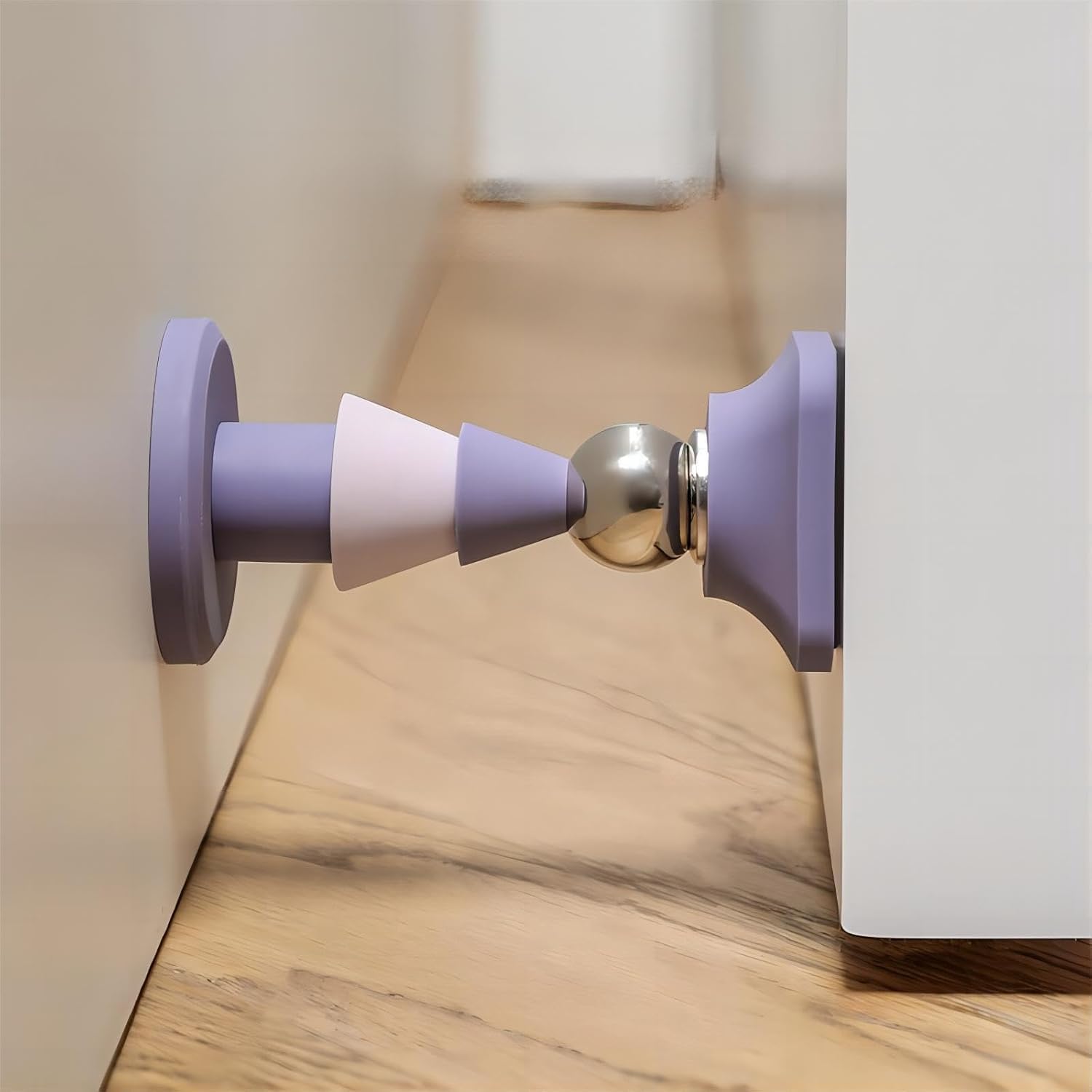 Magnetischer Türstopper Ohne Bohren, Geräuschlos Und Ohne Stanzen, Geeignet Für Alle Arten Von Türen Und Fenstern (lila)