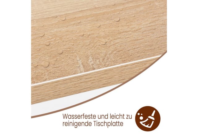 1x Bartisch Bistrotisch Stehtisch Esstisch, Metallgestell, Tischplatte aus mdf, Hell Eiche, 120x40x100cm(BxTxH) - Woltu