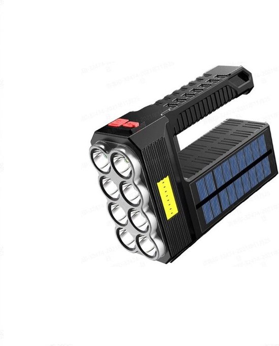 Led-taschenlampe, Suchscheinwerfer, Leistungsstark, Solaraufladbar, Leicht, Ultrahell, Multifunktional, Tragbar, Für Outdoor-camping