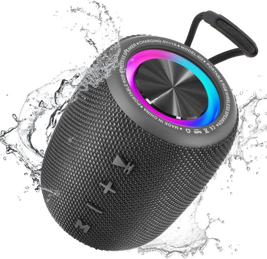 Kabelloser Bluetooth-lautsprecher (20 W) Mit Led-lichtshow Und Ipx6-wasserschutzklasse