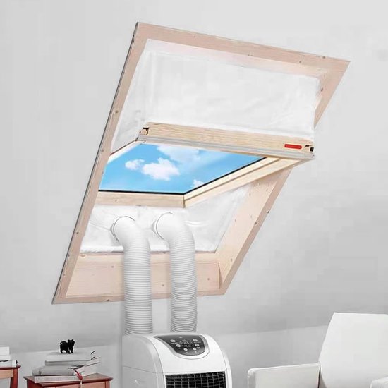 Tragbares Fensterdichtungsset Für Klimaanlagen, 230 Cm X 2, Mit Reißverschluss