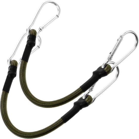2-teiliges Set Aus Hochelastischer Kordel Mit Robustem Karabiner Für Zelte Und Gepäck Beim Camping