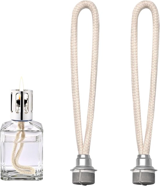 Dochte Für Räuchergefäße (mit Stein) – Öllampe – 2er-pack – Geeignet Für Alle Großen Aromalampen/-brenner – 18 Cm Lang