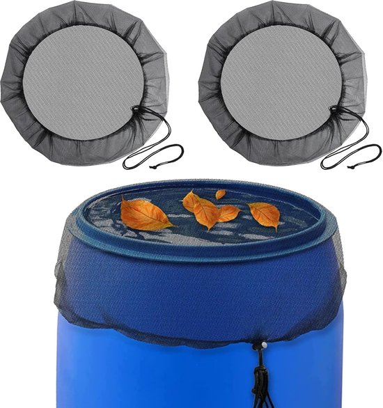 Regenwassertankabdeckung 60 Cm Durchmesser Schutzhülle Für Wassertanks Elastisches Band Schützt Vor Laub Und Insekten 2er-pack