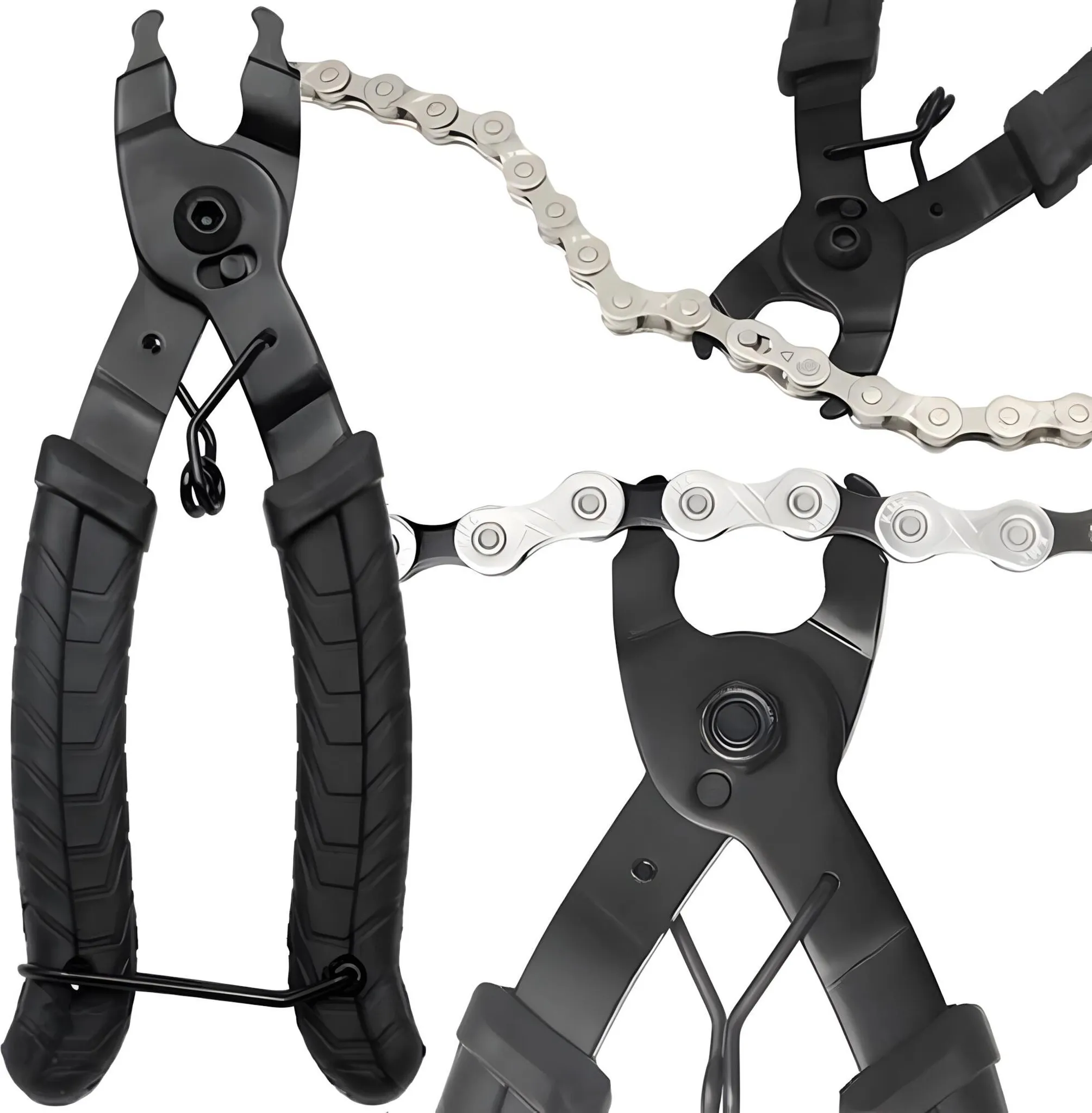 Kettenzange, Fahrradkettenzange Für Demontage Und Reparatur, Schnellverschluss-klettzange Und Schraubenschlüssel Für Montage Und Reparatur – Schwarz