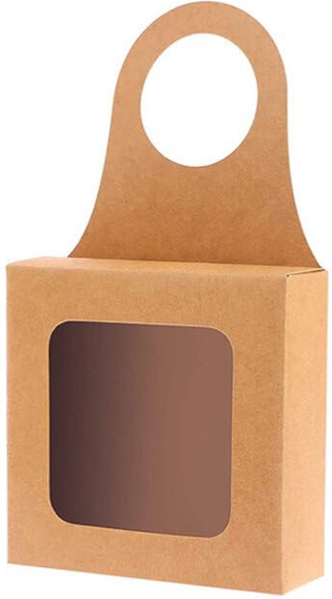 Kraftpapier-weinflaschenkartons, Quadratische Geschenkverpackung Aus Karton Für Geburtstag Und Hochzeit (20 Stück)
