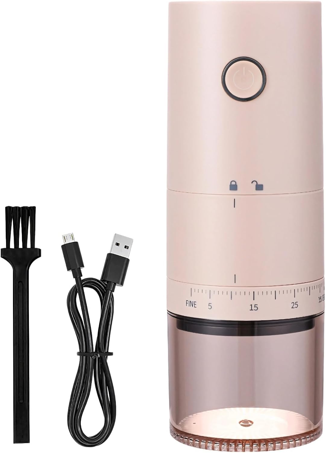 Elektrische Kaffeemühle Mit Usb-aufladung, Keramikmahlscheibe, Einstellbarem Mahlgrad, Leise Und Tragbar.