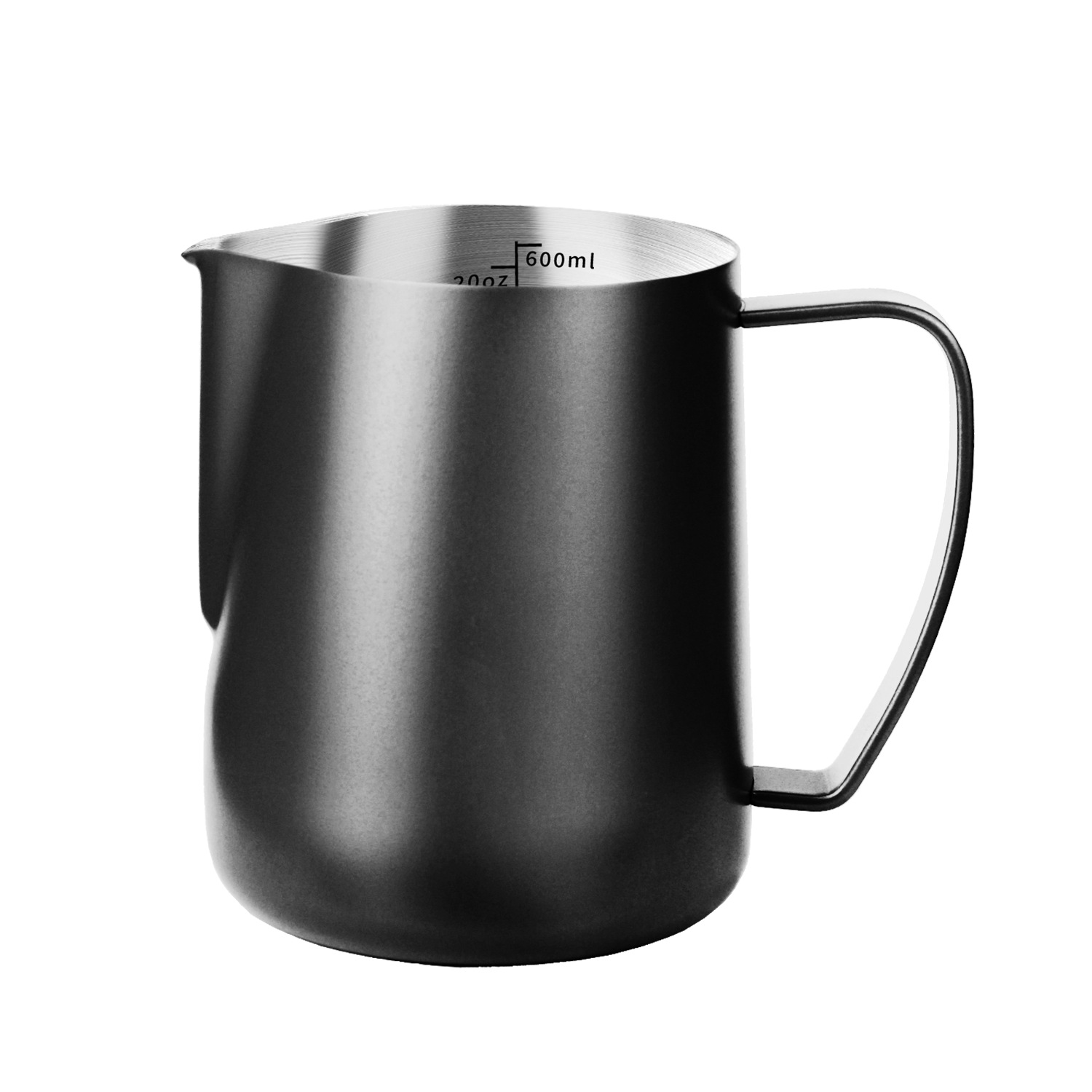 Messbecher Mit Spitzem Ausguss – Messbecher Mit Skala – Schwarz, 600 Ml – Messbecher – Becher – Edelstahl 304 – 13,2 × 9,5 × 12 Cm (l × B × T)
