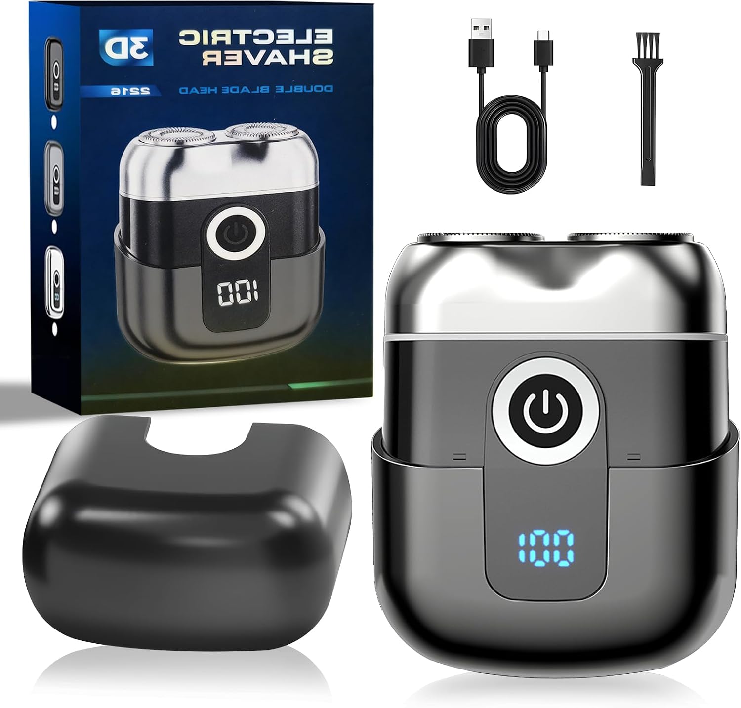 Elektrische Herrenrasierer – Herren-barttrimmer – Ausklappbare Trimmer – Usb-c-schnellladung – Tragbares Design – Ideal Für Reisen Und Zuhause