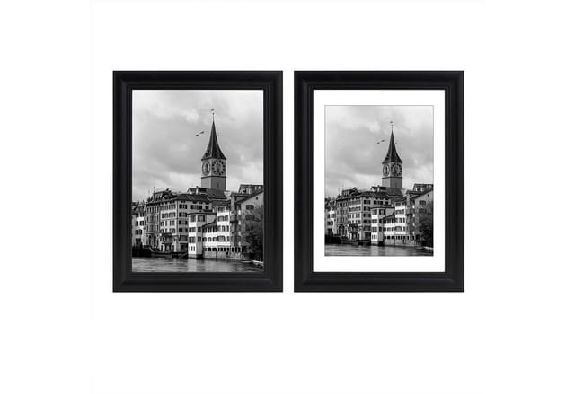 WOLTU Bilderrahmen Fotogalerie, Holz Rahmen, Glasscheibe, Artos Stil silber A4 21x29,7cm