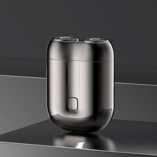Brandneuer Mini-elektrorasierer, Tragbarer Magnetrasierer Für Herren, Doppelklingen, Ideal Für Reisen Und Zu Hause – Gunmetal