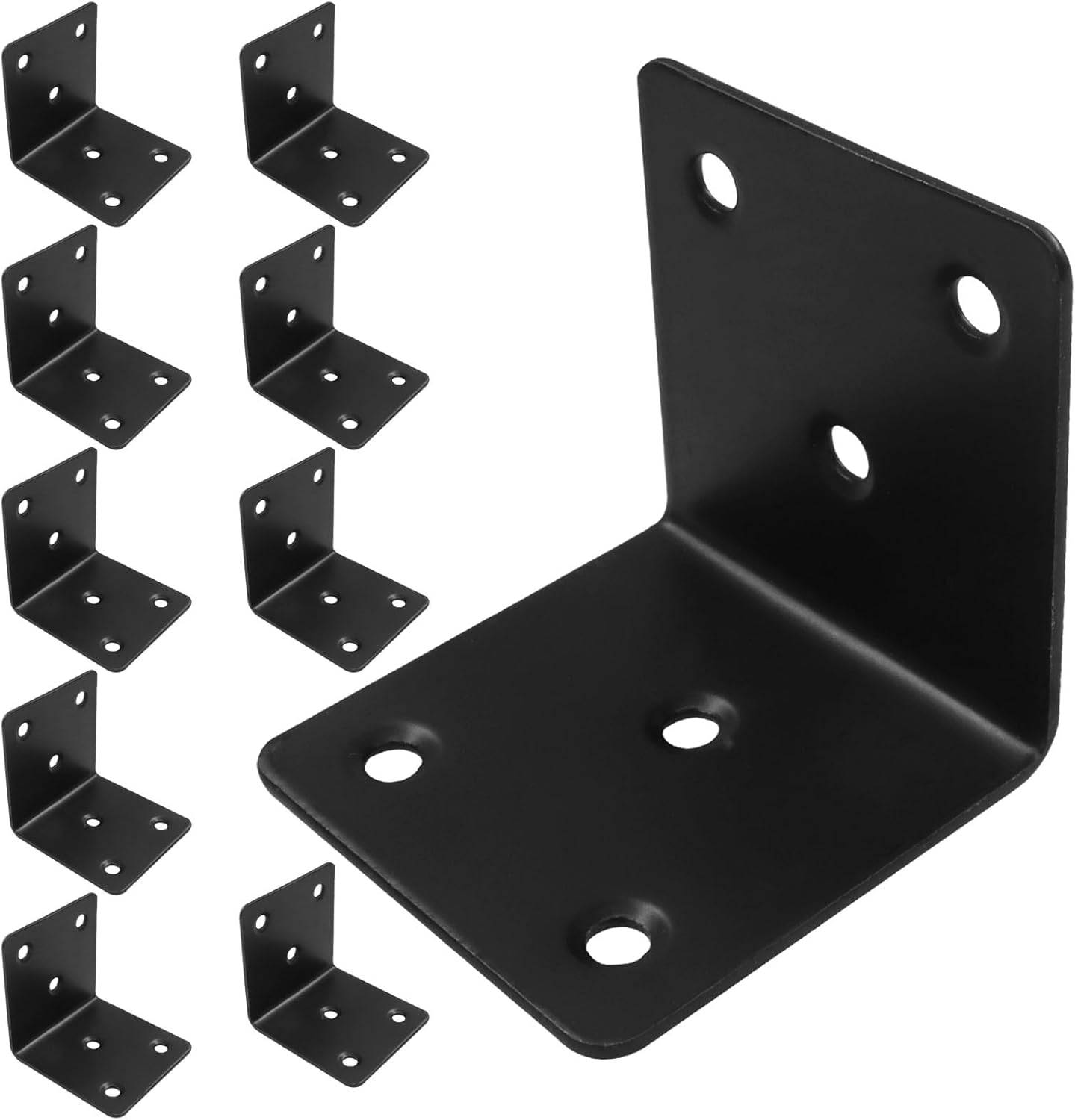 10 Stück 2 X 2 Zoll Schwarze Edelstahl-eckwinkel – Hochleistungs-winkelstahl Für Regale