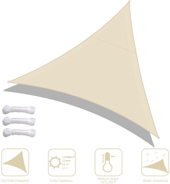 Dreieckige Markise – 4,5 X 4,5 X 4,5 Meter – Beige