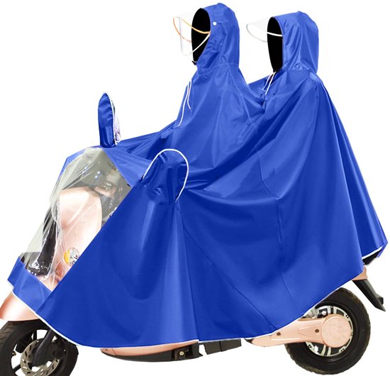 Wasserdichter Fahrradponcho, Winddichter Fahrradponcho, Fahrradregenmantel/poncho Mit Kapuze, Geeignet Für Alle Arten Von E-bikes, Blau.