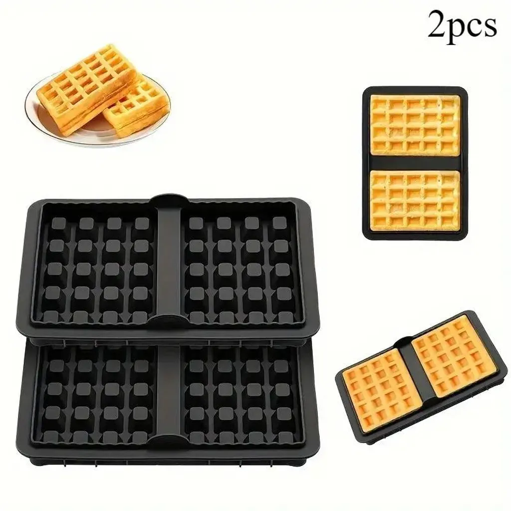 Silikon-waffelformen Für Heißluftfritteusen, Stapelbar Und Wiederverwendbar, Passend Für Ninja Af400, Af451, Sl400 Und Af5 – 2 Stück