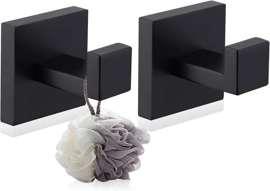 Matte, Schwarze, Verdeckt Montierbare, Vorgebohrte Handtuchhaken Für Das Badezimmer
