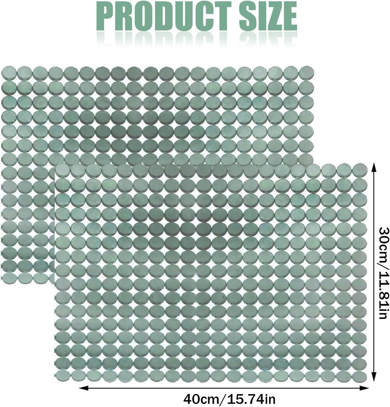 2er-pack Spülbeckenschutzmatten, 30 X 40 Cm Küchenspülenbodenmatten, Zuschneidbare Kunststoffspülenmatten, Nach Bedarf Zuschneidbar, Küchenspülenschutz (grün).
