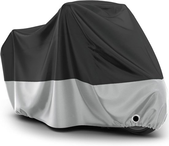 Wasserdichte Motorradabdeckung, 265 X 105 X 125 Cm, Outdoor-plane Für Motorräder, Wasserdichte Motorradabdeckungen, Für Den Innen- Und Außenbereich, Schwarz Und Orange