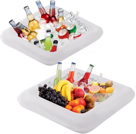Aufblasbarer Buffet-tisch, Salatbar Und Pool-eiskübel (24x24 Zoll).