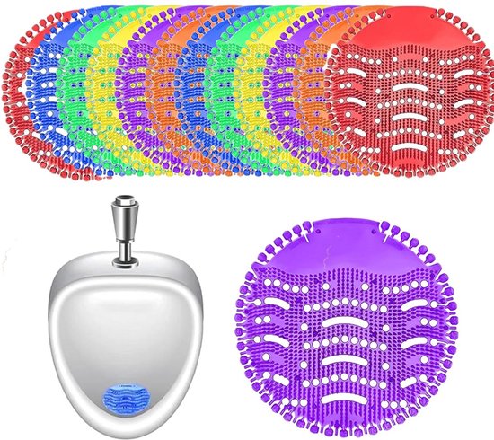 12er-packung Anti-spritz-duft-urinalsieb-deodorantpads (16,5 Cm Durchmesser, 6 Duftrichtungen)
