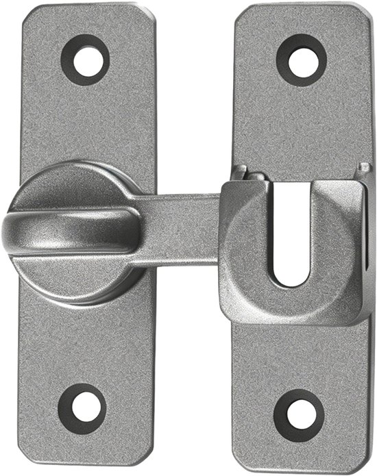 2-teiliges Schnellverschluss-schiebetürschloss-set Aus Aluminiumlegierung Für Schuppen, Badezimmer Und Fenster, Grau.