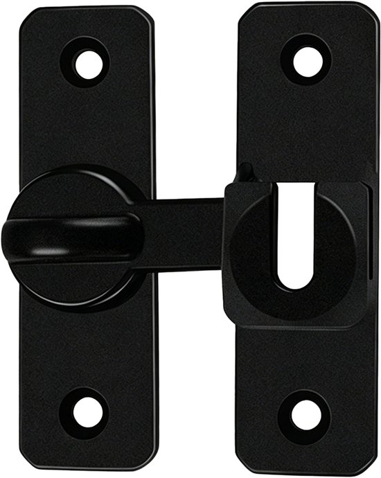 2-teiliges Schnellverschluss-schiebetürschloss-set Aus Schwarzer Aluminiumlegierung Für Badezimmer, Schuppen Und Fenster.
