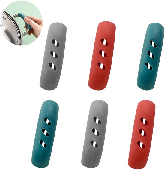6er-pack Silikon-topfgriffschoner – Deckelgriffschoner – Hitzeisolierende Griffschoner – Für Töpfe Und Pfannen