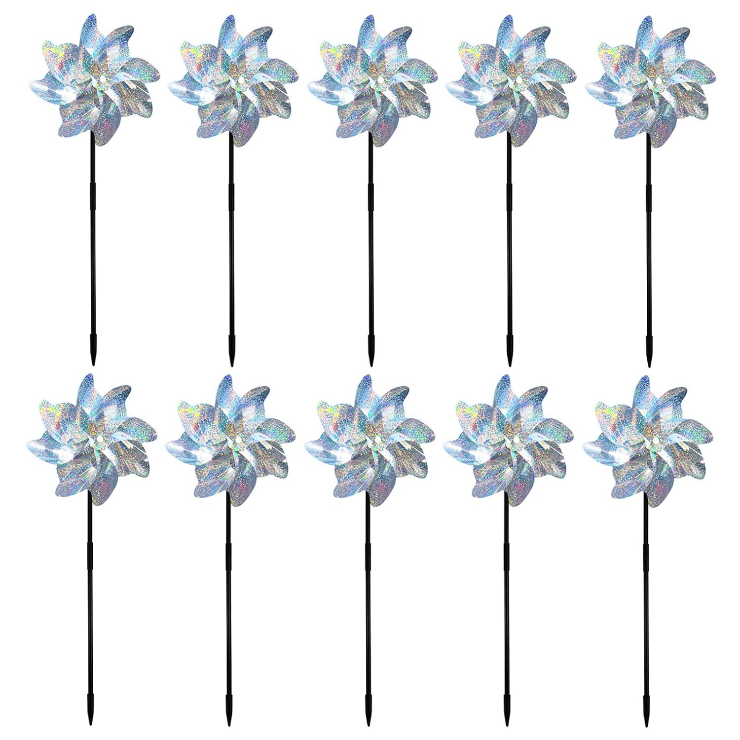 10er-pack Vogelabwehrgerät, Windmühle, Vogelabwehrmittel, Reflektierende Windmühle, Vogelabwehrvorrichtung, Windturbine, Reflektierende Windmühle Für Den Balkon