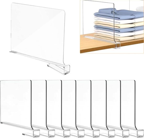 Transparente Acrylregale, 8-teiliges Set, 29,7 X 3 X 9,2 Cm