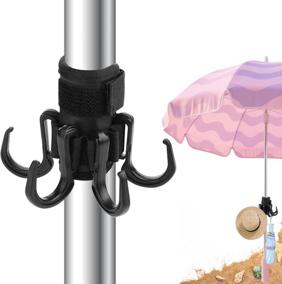 Abnehmbarer Sonnenschirmhaken Mit 6 Hakenstiften – Geeignet Für Taschen Und Den Einsatz Im Urlaub.