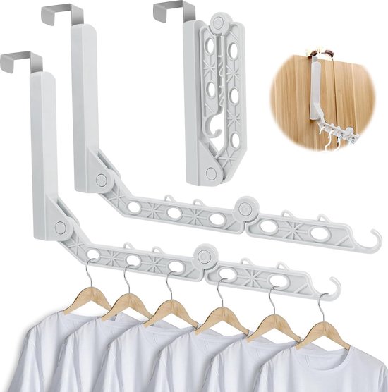 Weißer Dreitüriger, Faltbarer Wandkleiderhaken